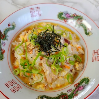 鯖の水煮の中華雑炊